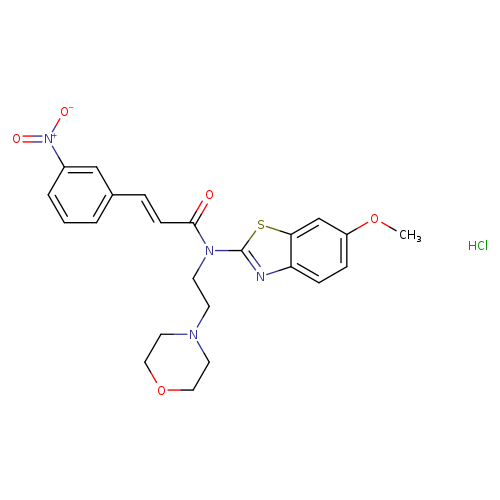 (2E)-N-(6-methoxy-1,3-benzothiazol-2-yl)-N-[2-(morpholin-4-yl)ethyl]-3-(3-nitrophenyl)prop-2-enamide hydrochloride