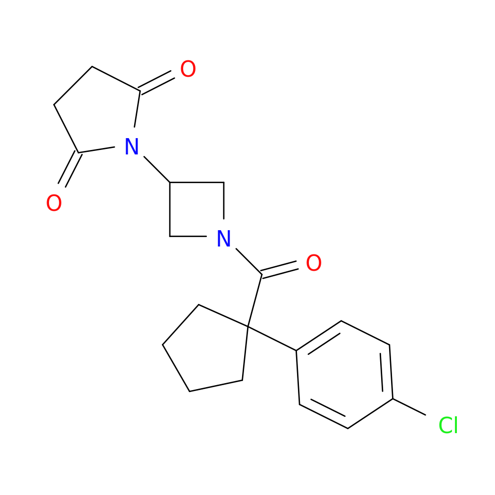 1-{1-[1-(4-chlorophenyl)cyclopentanecarbonyl]azetidin-3-yl}pyrrolidine-2,5-dione