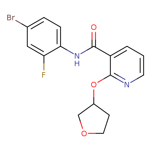 N-(4-bromo-2-fluorophenyl)-2-(oxolan-3-yloxy)pyridine-3-carboxamide