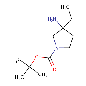 1-Pyrrolidinecarboxylic acid, 3-amino-3-ethyl-, 1,1-dimethylethyl ester