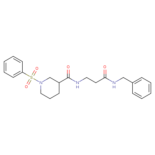 N-[3-(benzylamino)-3-oxopropyl]-1-(phenylsulfonyl)-3-piperidinecarboxamide