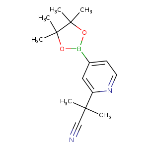 2-methyl-2-[4-(tetramethyl-1,3,2-dioxaborolan-2-yl)pyridin-2-yl]propanenitrile