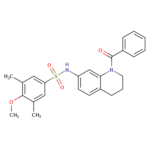 N-(1-benzoyl-1,2,3,4-tetrahydroquinolin-7-yl)-4-methoxy-3,5-dimethylbenzene-1-sulfonamide