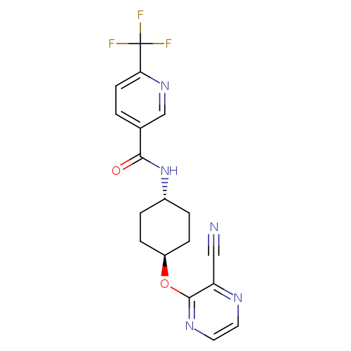 N-[(1r,4r)-4-[(3-cyanopyrazin-2-yl)oxy]cyclohexyl]-6-(trifluoromethyl)pyridine-3-carboxamide