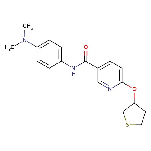 N-[4-(dimethylamino)phenyl]-6-(thiolan-3-yloxy)pyridine-3-carboxamide