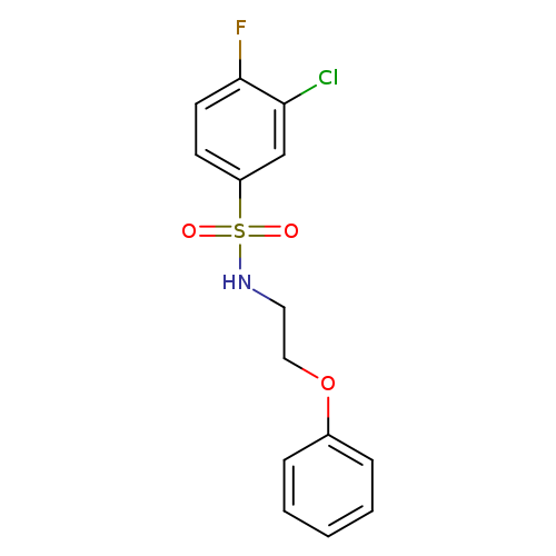3-chloro-4-fluoro-N-(2-phenoxyethyl)benzene-1-sulfonamide