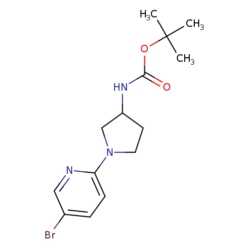 tert-butyl N-[(3R)-1-(5-bromopyridin-2-yl)pyrrolidin-3-yl]carbamate
