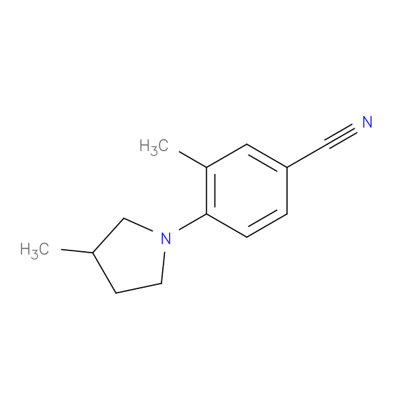 3-methyl-4-(3-methylpyrrolidin-1-yl)benzonitrile