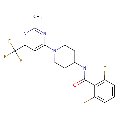 2,6-difluoro-N-{1-[2-methyl-6-(trifluoromethyl)pyrimidin-4-yl]piperidin-4-yl}benzamide
