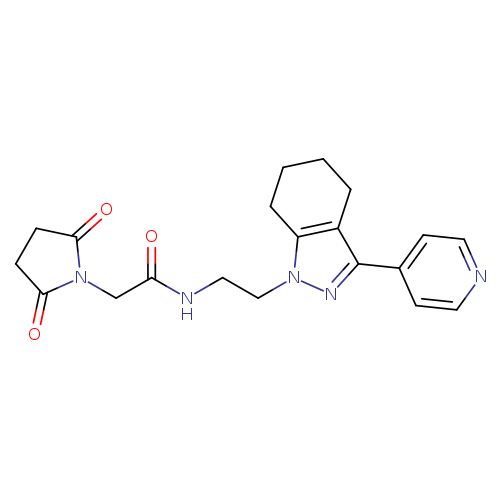 2-(2,5-dioxopyrrolidin-1-yl)-N-{2-[3-(pyridin-4-yl)-4,5,6,7-tetrahydro-1H-indazol-1-yl]ethyl}acetamide