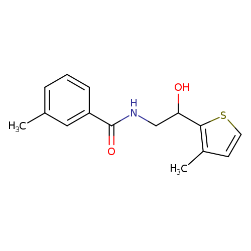 N-[2-hydroxy-2-(3-methylthiophen-2-yl)ethyl]-3-methylbenzamide