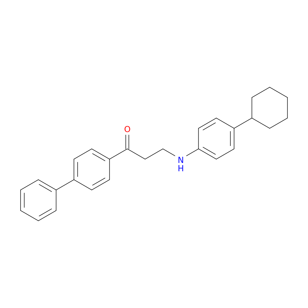 1-{[1,1'-biphenyl]-4-yl}-3-[(4-cyclohexylphenyl)amino]propan-1-one