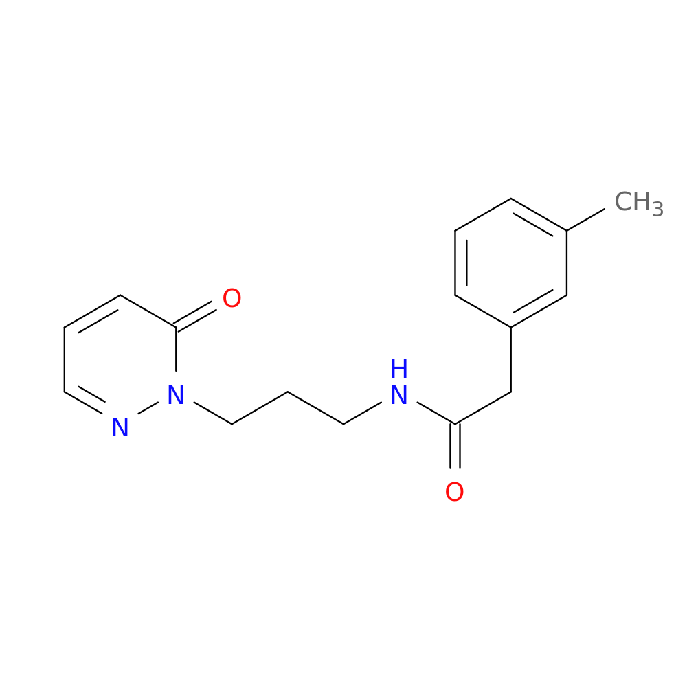 2-(3-methylphenyl)-N-[3-(6-oxo-1,6-dihydropyridazin-1-yl)propyl]acetamide