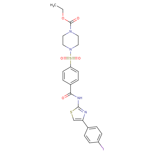 ethyl 4-(4-{[4-(4-iodophenyl)-1,3-thiazol-2-yl]carbamoyl}benzenesulfonyl)piperazine-1-carboxylate