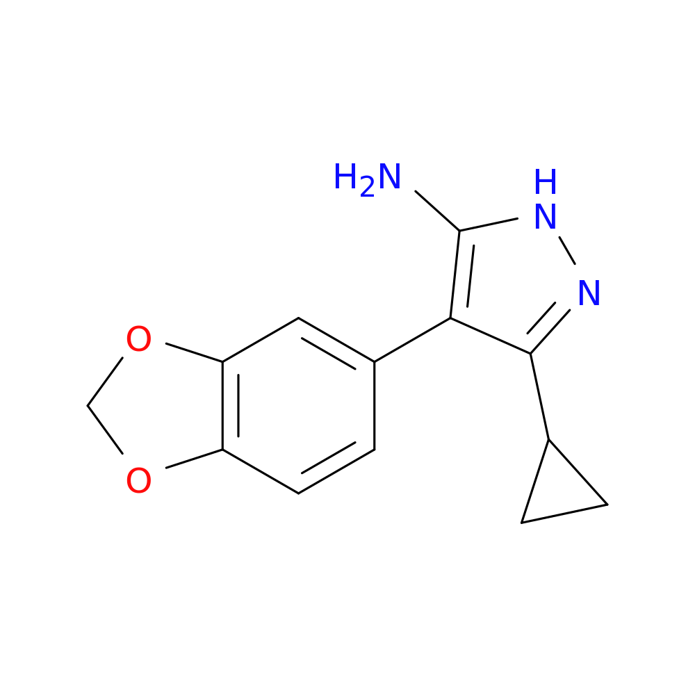 4-(1,3-dioxaindan-5-yl)-3-cyclopropyl-1H-pyrazol-5-amine
