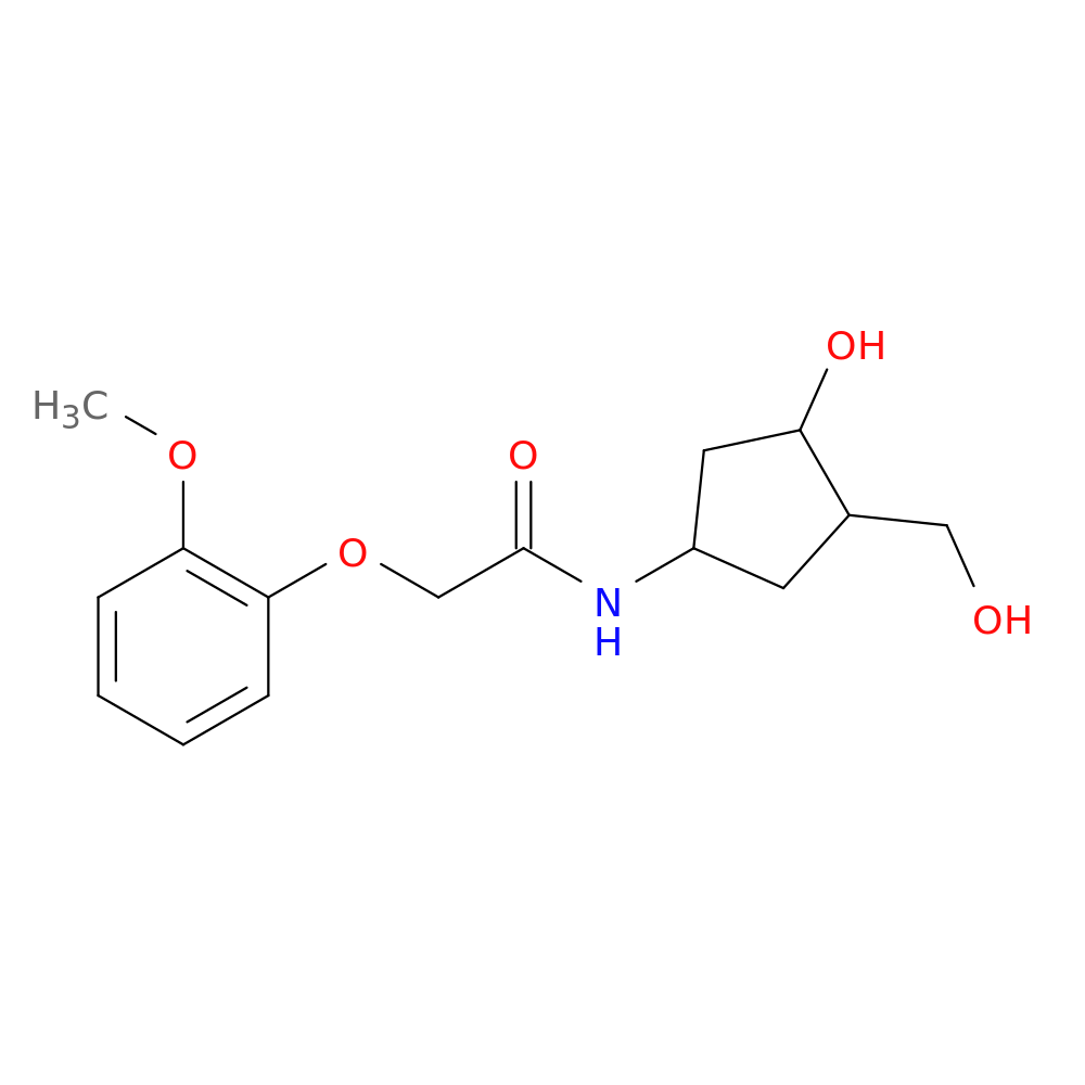 N-[3-hydroxy-4-(hydroxymethyl)cyclopentyl]-2-(2-methoxyphenoxy)acetamide