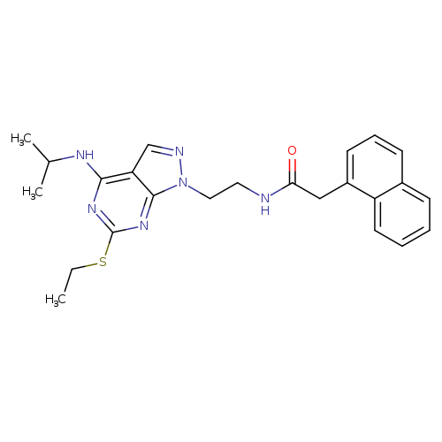 N-{2-[6-(ethylsulfanyl)-4-[(propan-2-yl)amino]-1H-pyrazolo[3,4-d]pyrimidin-1-yl]ethyl}-2-(naphthalen-1-yl)acetamide
