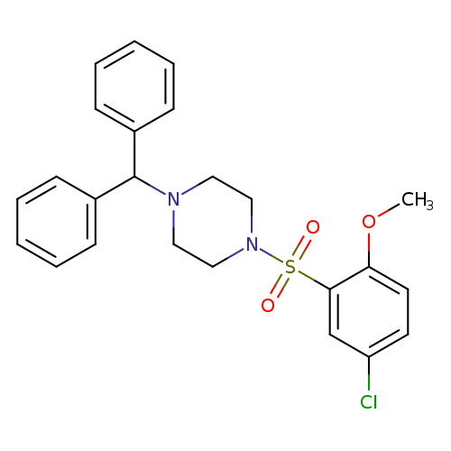 1-(5-chloro-2-methoxybenzenesulfonyl)-4-(diphenylmethyl)piperazine