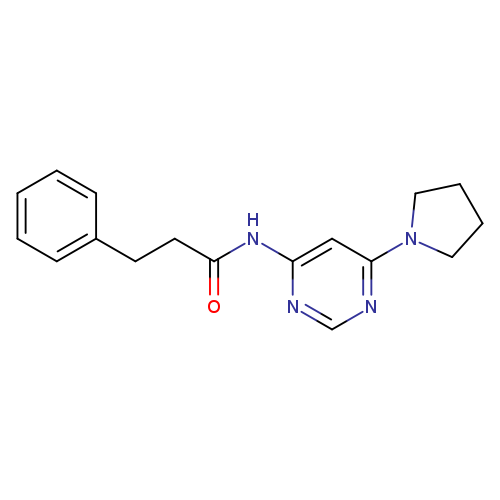 3-phenyl-N-[6-(pyrrolidin-1-yl)pyrimidin-4-yl]propanamide