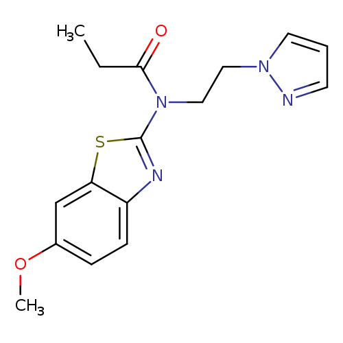 N-(6-methoxy-1,3-benzothiazol-2-yl)-N-[2-(1H-pyrazol-1-yl)ethyl]propanamide