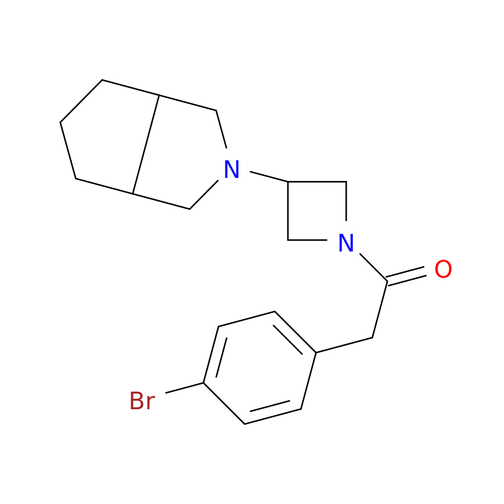 2-(4-bromophenyl)-1-(3-{octahydrocyclopenta[c]pyrrol-2-yl}azetidin-1-yl)ethan-1-one
