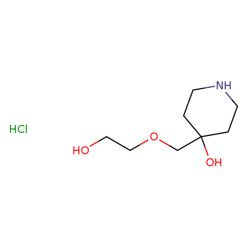 4-[(2-hydroxyethoxy)methyl]piperidin-4-ol hydrochloride
