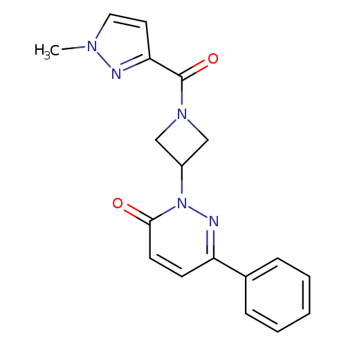 2-[1-(1-methyl-1H-pyrazole-3-carbonyl)azetidin-3-yl]-6-phenyl-2,3-dihydropyridazin-3-one
