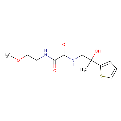 N'-[2-hydroxy-2-(thiophen-2-yl)propyl]-N-(2-methoxyethyl)ethanediamide