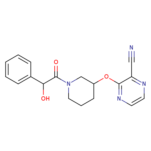 3-{[1-(2-hydroxy-2-phenylacetyl)piperidin-3-yl]oxy}pyrazine-2-carbonitrile