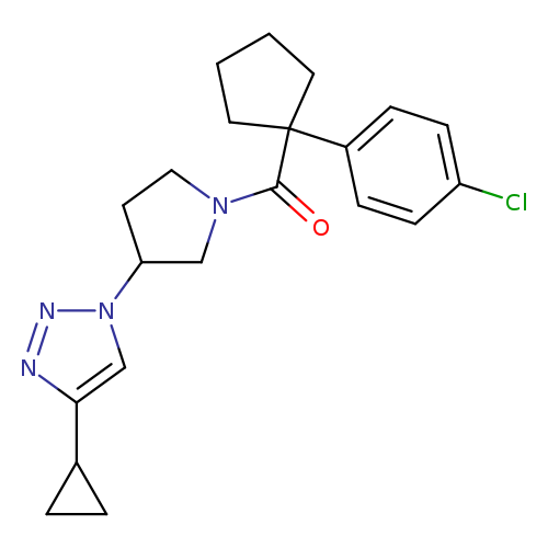 1-{1-[1-(4-chlorophenyl)cyclopentanecarbonyl]pyrrolidin-3-yl}-4-cyclopropyl-1H-1,2,3-triazole