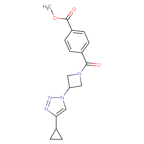 methyl 4-[3-(4-cyclopropyl-1H-1,2,3-triazol-1-yl)azetidine-1-carbonyl]benzoate