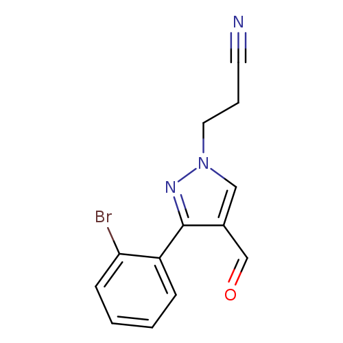3-[3-(2-bromophenyl)-4-formyl-1H-pyrazol-1-yl]propanenitrile