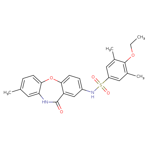 4-ethoxy-3,5-dimethyl-N-{6-methyl-10-oxo-2-oxa-9-azatricyclo[9.4.0.0^{3,8}]pentadeca-1(11),3(8),4,6,12,14-hexaen-13-yl}benzene-1-sulfonamide