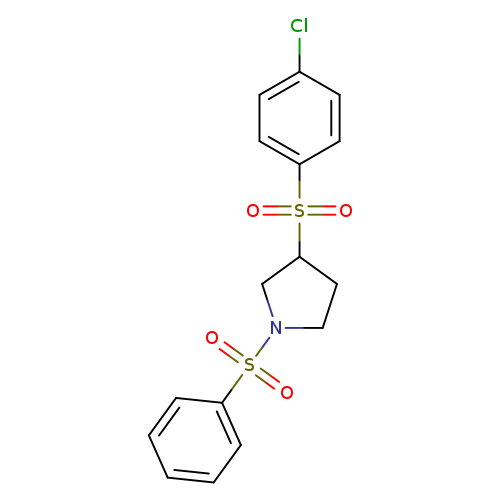1-(benzenesulfonyl)-3-(4-chlorobenzenesulfonyl)pyrrolidine