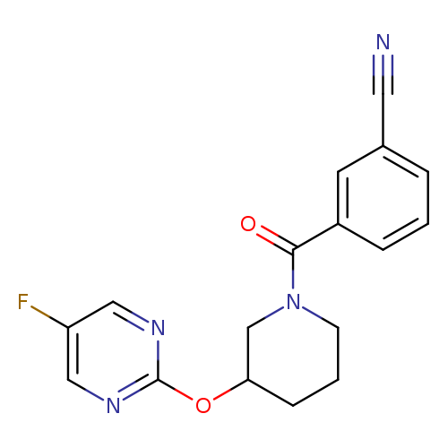 3-{3-[(5-fluoropyrimidin-2-yl)oxy]piperidine-1-carbonyl}benzonitrile