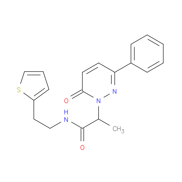 2-(6-oxo-3-phenyl-1,6-dihydropyridazin-1-yl)-N-[2-(thiophen-2-yl)ethyl]propanamide