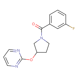 2-{[1-(3-fluorobenzoyl)pyrrolidin-3-yl]oxy}pyrimidine