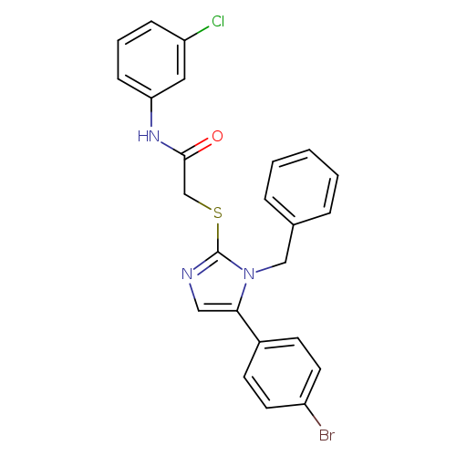 2-{[1-benzyl-5-(4-bromophenyl)-1H-imidazol-2-yl]sulfanyl}-N-(3-chlorophenyl)acetamide