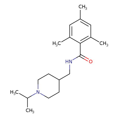 2,4,6-trimethyl-N-{[1-(propan-2-yl)piperidin-4-yl]methyl}benzamide