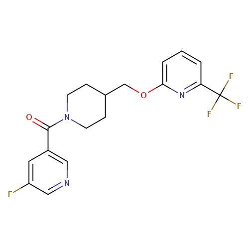 3-fluoro-5-[4-({[6-(trifluoromethyl)pyridin-2-yl]oxy}methyl)piperidine-1-carbonyl]pyridine