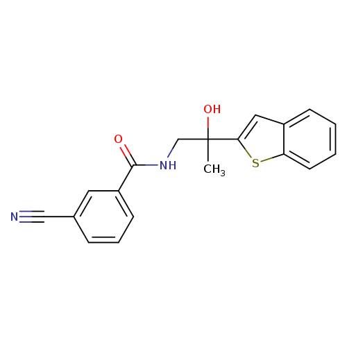 N-[2-(1-benzothiophen-2-yl)-2-hydroxypropyl]-3-cyanobenzamide