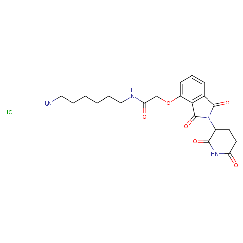 N-(6-aminohexyl)-2-{[2-(2,6-dioxopiperidin-3-yl)-1,3-dioxo-2,3-dihydro-1H-isoindol-4-yl]oxy}acetamide hydrochloride