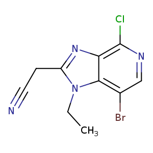 2-(7-Bromo-4-chloro-1-ethyl-1H-imidazo[4,5-c]pyridin-2-yl)acetonitrile