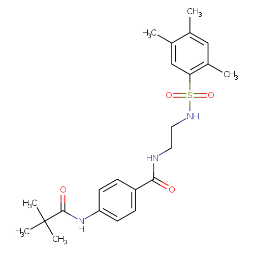 4-(2,2-dimethylpropanamido)-N-[2-(2,4,5-trimethylbenzenesulfonamido)ethyl]benzamide