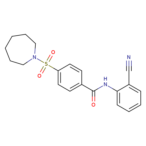 4-(azepane-1-sulfonyl)-N-(2-cyanophenyl)benzamide