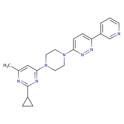 2-cyclopropyl-4-methyl-6-{4-[6-(pyridin-3-yl)pyridazin-3-yl]piperazin-1-yl}pyrimidine