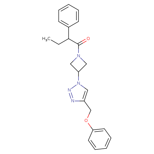 1-{3-[4-(phenoxymethyl)-1H-1,2,3-triazol-1-yl]azetidin-1-yl}-2-phenylbutan-1-one