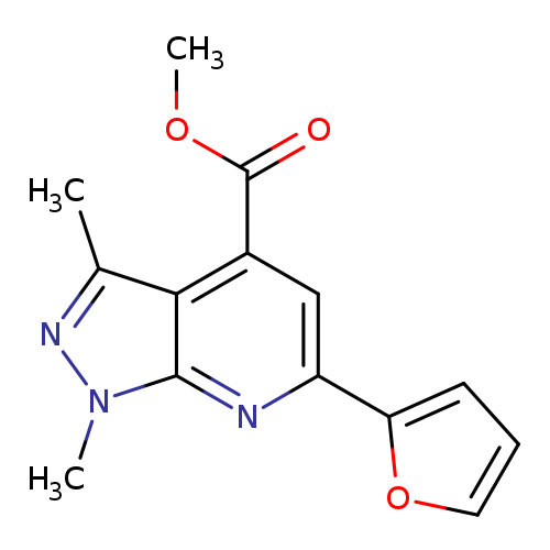 methyl 6-(2-furyl)-1,3-dimethyl-1H-pyrazolo[3,4-b]pyridine-4-carboxylate