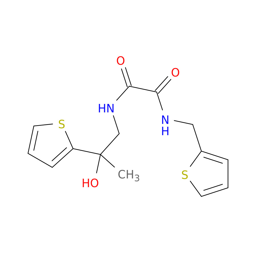 N-[2-hydroxy-2-(thiophen-2-yl)propyl]-N'-[(thiophen-2-yl)methyl]ethanediamide