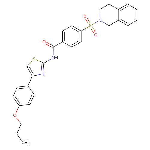 N-[4-(4-propoxyphenyl)-1,3-thiazol-2-yl]-4-(1,2,3,4-tetrahydroisoquinoline-2-sulfonyl)benzamide